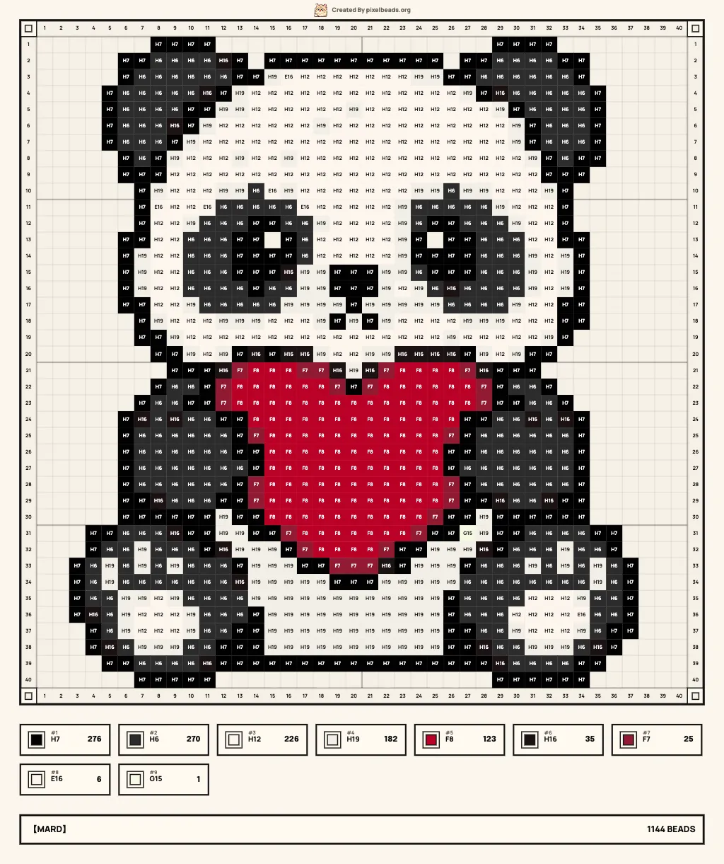 Easy Panda Perler Bead Pattern