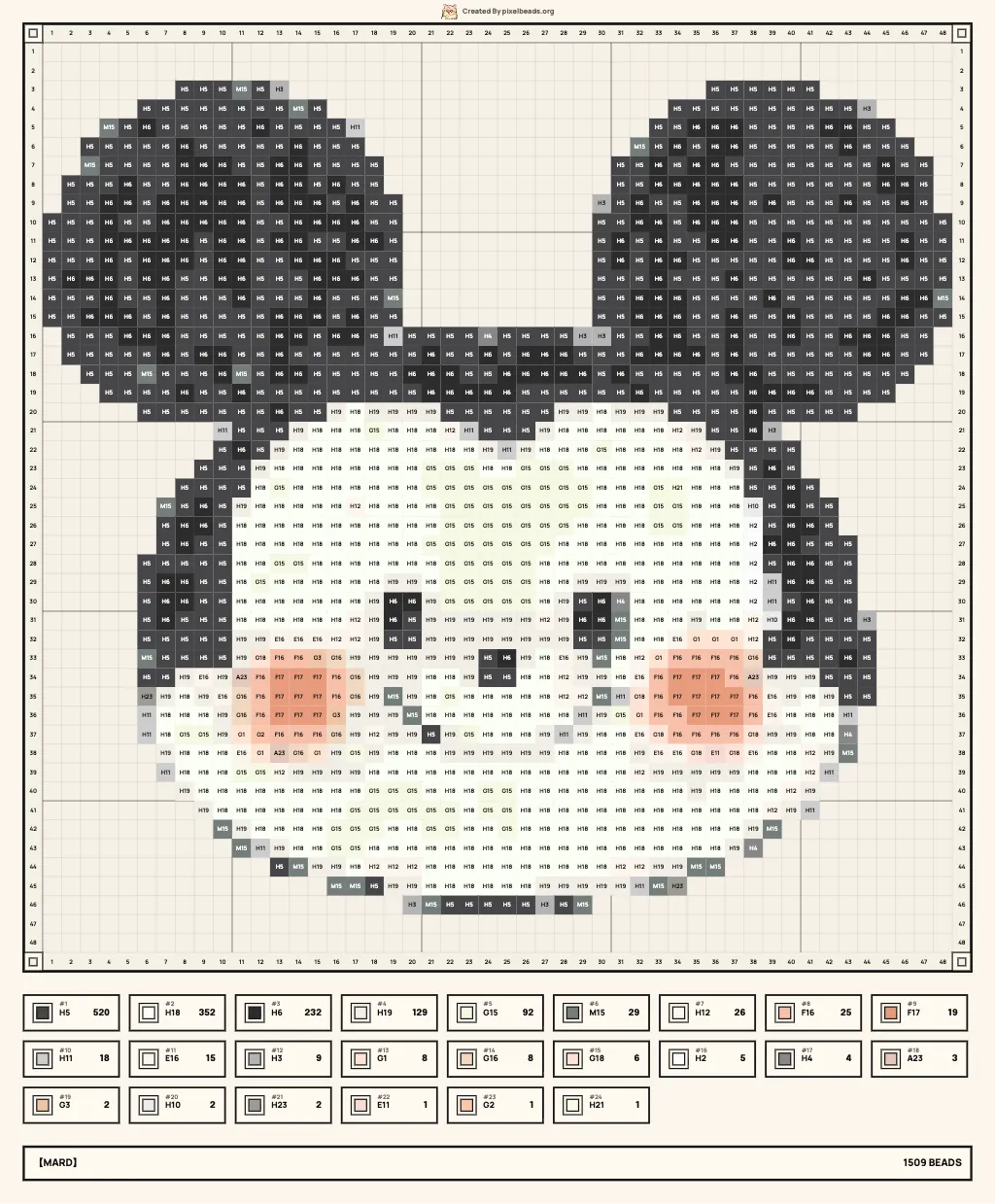 Mickey Mouse Perler Bead Pattern