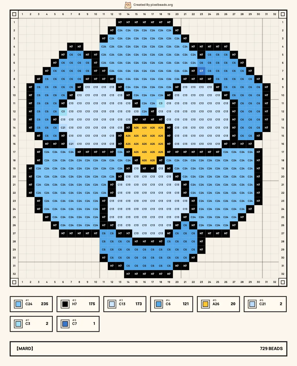 Mini Flower Pattern for Tiny Bead Crafts